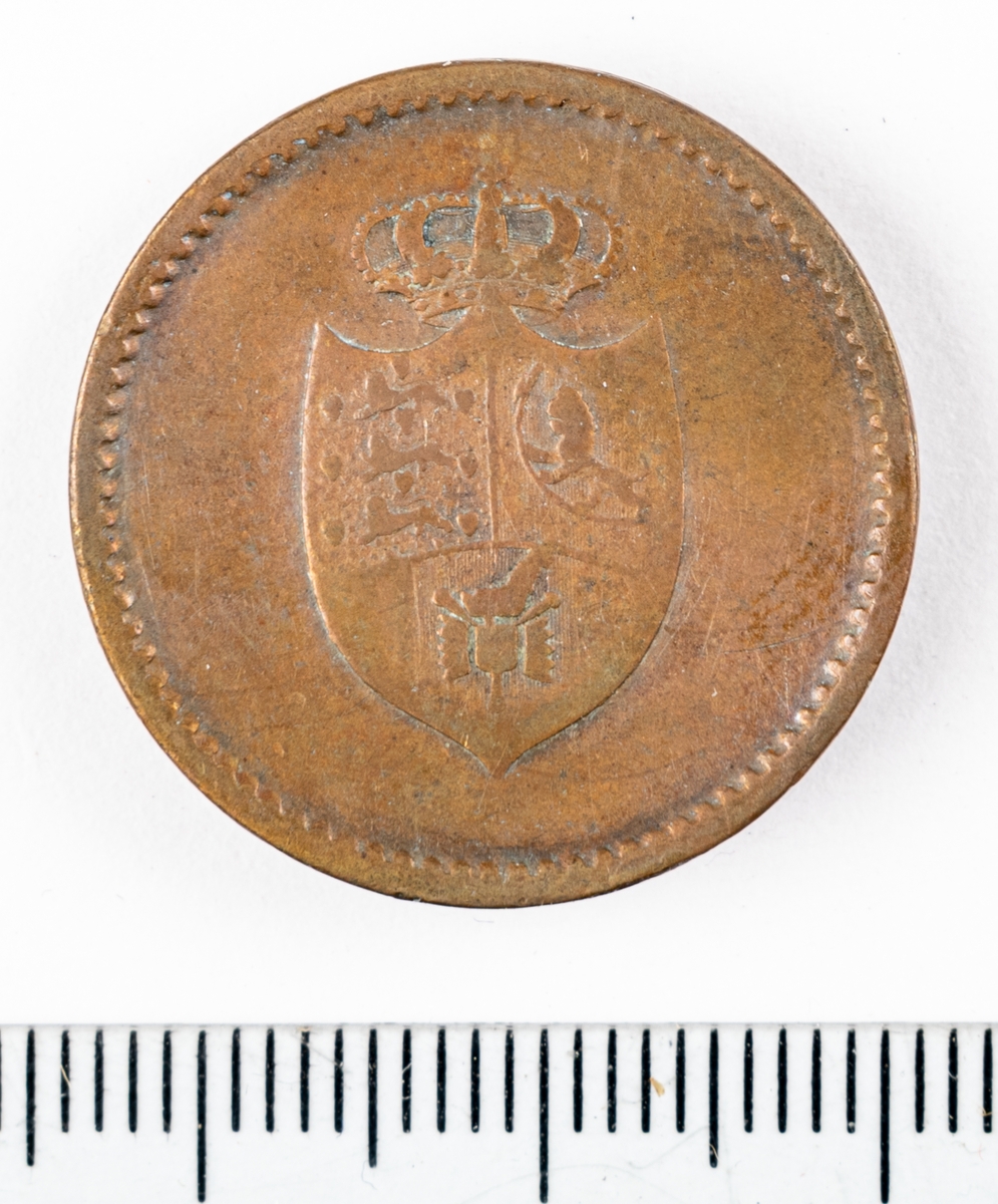 Mynt, Danmark, 1813, 6 Skilling.