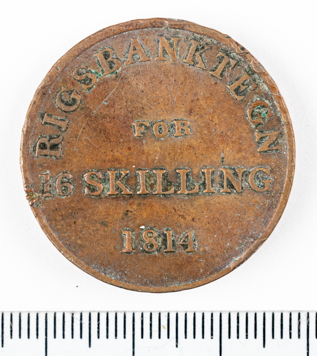 Mynt, Danmark, 1814, 16 Skilling.