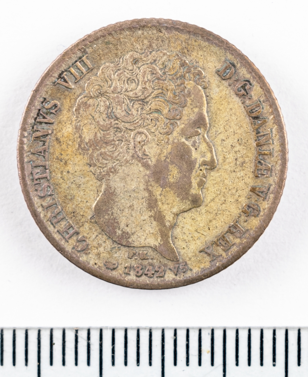 Mynt, Danmark, 1842, 16 RB.Sk.