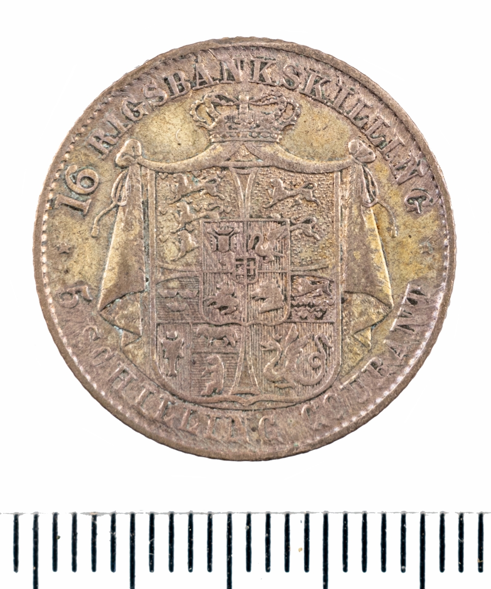 Mynt, Danmark, 1842, 16 RB.Sk.