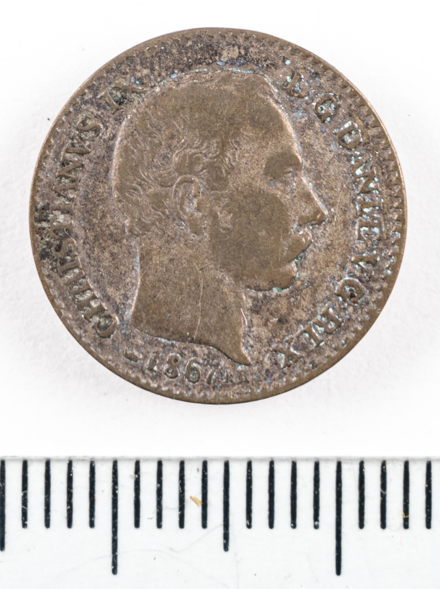Mynt, Danmark, 1867, 4 Skilling.