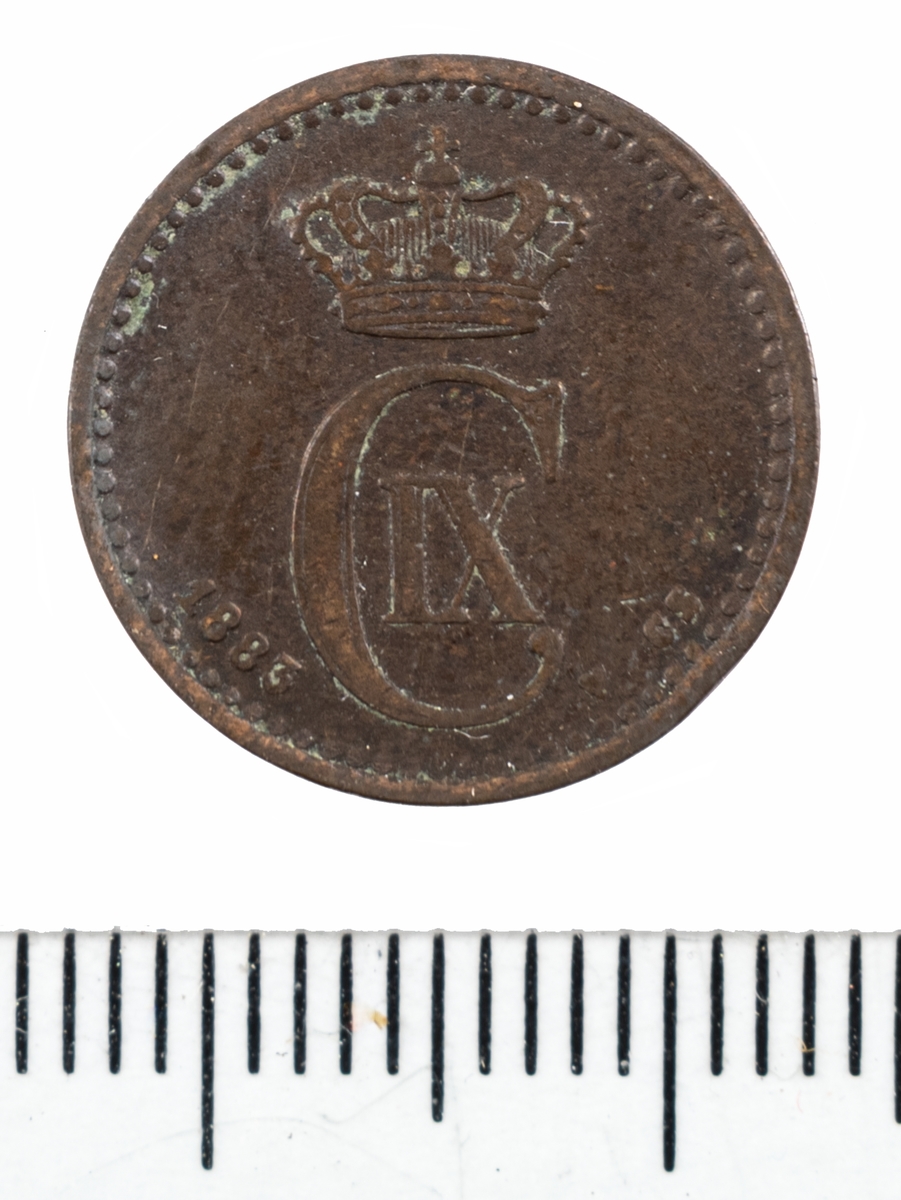 Mynt, Danmark, 1883, 1 Öre.