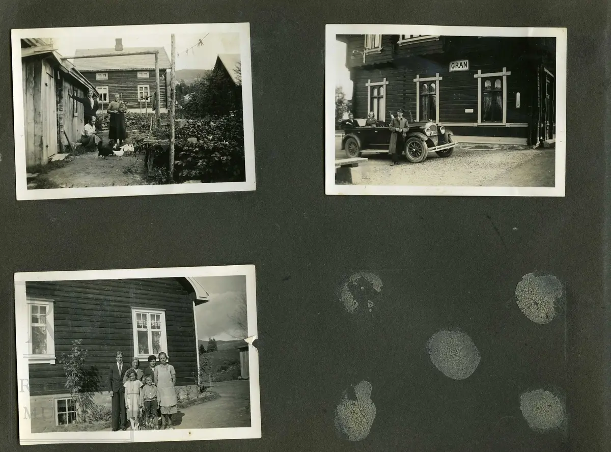 Biltur til Gran jernbanestasjon 1936.