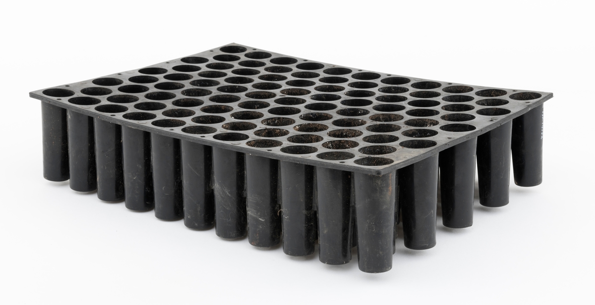 Svart plastkassett (polyetylen) med hylser for produksjon av såkalte pottebrettplanter eller pluggrotplanter. Pottebrettet er rektangulært (40 X 30 centimeter i overkant) og snaut 9 centimeter høyt. På undersida er det 9 rekker med plastpotter, 10 eller 11 enheter i annenhver rekke - til sammen 95 enheter - som er avstivet i forhold til hverandre i lengderetningen, til dels også diagonalt, av plastribber på undersida. Pottemunningene har en diameter på 3 centimeter, men smalner noe mot botnen der det er dreneringshull med 1 centimeters diameter. Disse pottehullene ble fylt med torvsubstrat og deretter tilsådd, vannet og gjødslet i pottebrettene i planteskolene. 

Ved pottebrettproduksjon av skogplanter sparte man den store innsatsen planteskolemedarebeiderne tidligere hadde måttet investere i luking og prikling, og produksjonsforløpet kunne delevis foregå i veksthus, slik at vekstsesongene ble lengre. Dermed også tida det tok fra brettene ble tilsådd til plantene var leveringsklare langt på veg halveres. Alt dette innebar store rasjonaliseringsgevinsteri skogplanteproduksjonen. Dekkrotplanene fra pottebrettene hadde også fortrinn på plantefeltene i skogen: De var mindre sårbare for tørkeskader enn barrotplantene og de var framfor alt langt enklere å plante med hullpipe som arbeidsredskap enn med hakke. Akershus skogselskaps planteskole på Furusmo i Ullensaker la om til pottebrettproduksjon i 1972. Deretter fulgte mange av de andre planteskolene raskt etter, sjøl om ingen gav opp barrotproduksjonen umiddelbart.