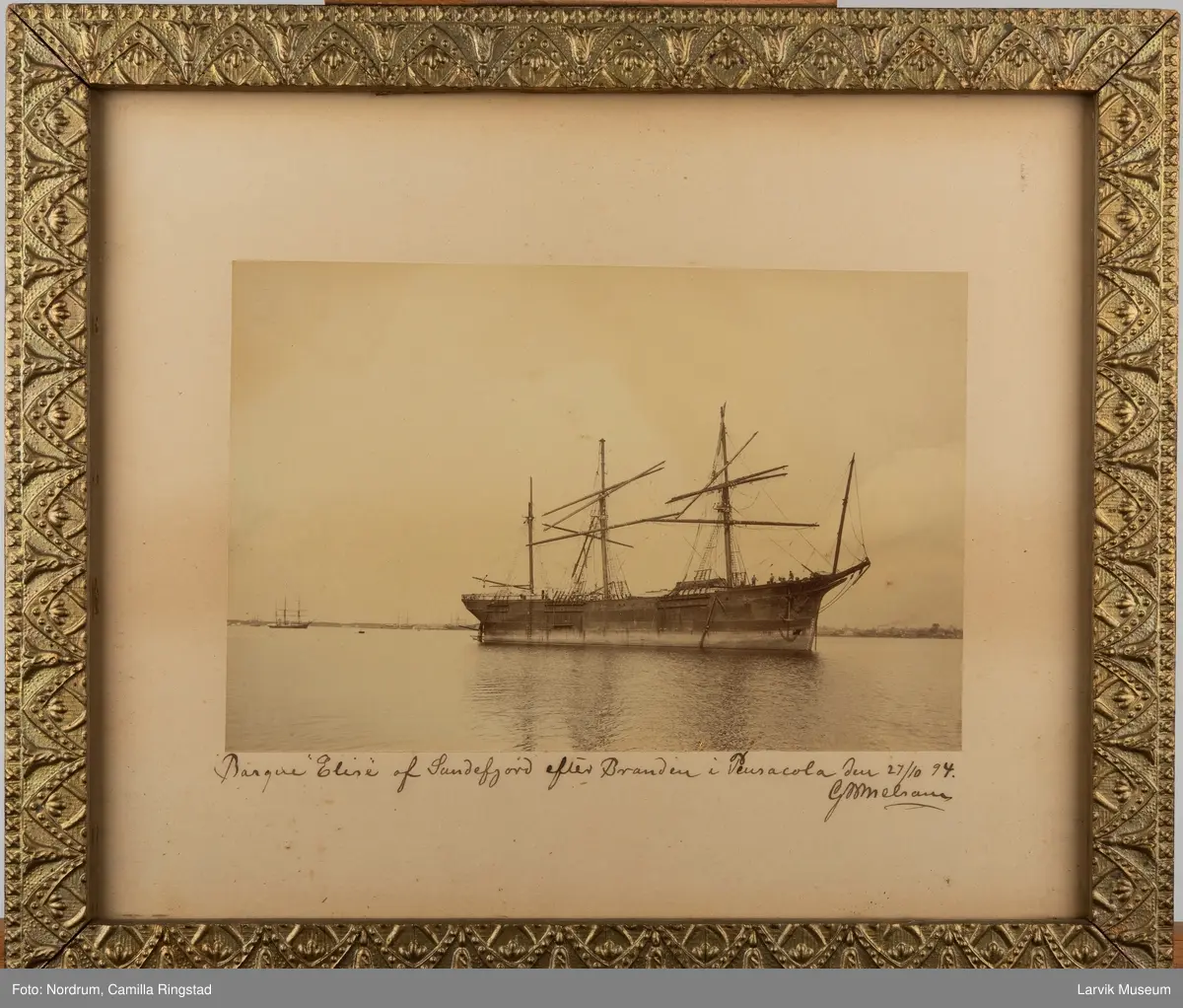 Bark ELISE av Sandefjord 1894 i Pensacola USA