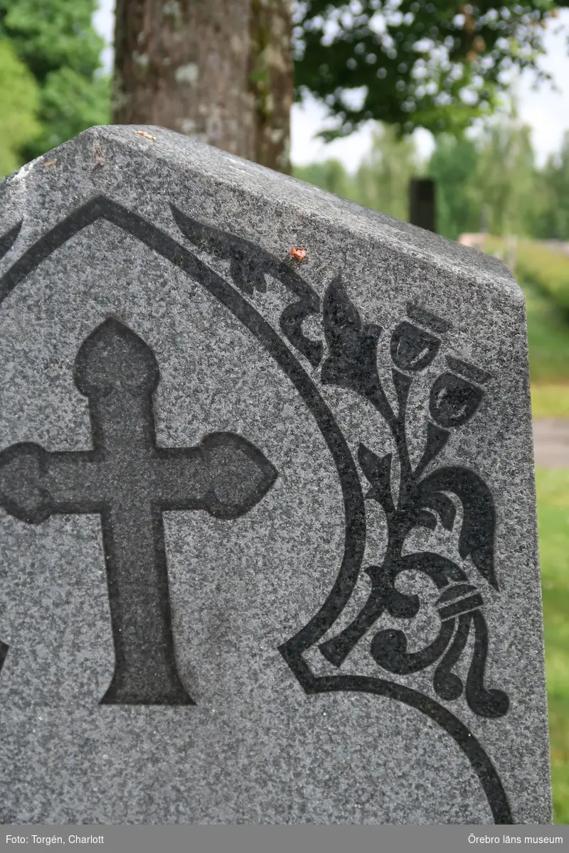 Inventering av kulturhistoriskt värdefulla gravvårdar i samband med upprättade av vård- och underhållsplan för Lindesbergs södra kyrkogård, avseende kulturhistoriska värden.
