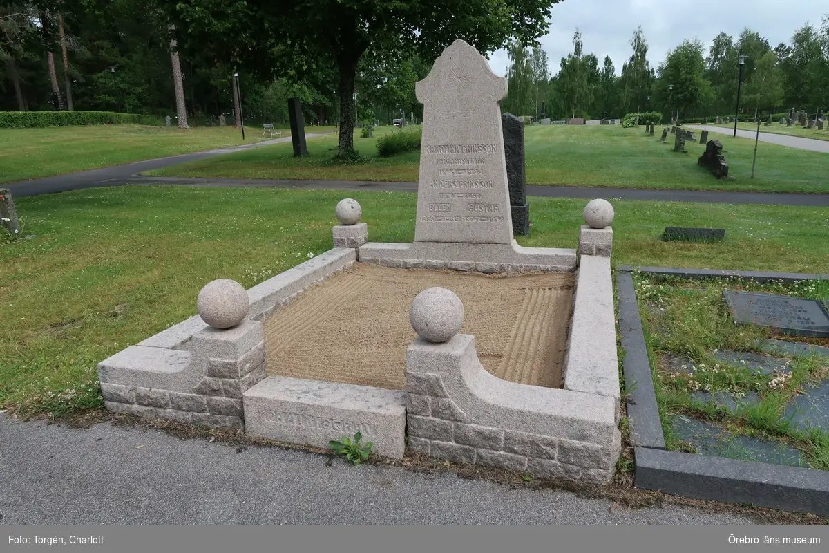 Inventering av kulturhistoriskt värdefulla gravvårdar i samband med upprättade av vård- och underhållsplan för Lindesbergs södra kyrkogård, avseende kulturhistoriska värden.