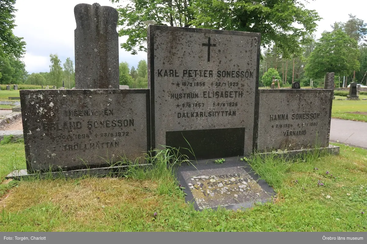 Inventering av kulturhistoriskt värdefulla gravvårdar i samband med upprättade av vård- och underhållsplan för Lindesbergs södra kyrkogård, avseende kulturhistoriska värden.