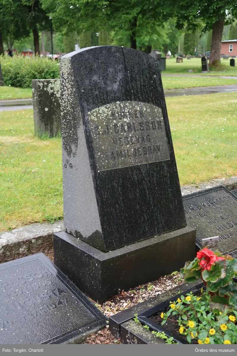 Inventering av kulturhistoriskt värdefulla gravvårdar i samband med upprättade av vård- och underhållsplan för Lindesbergs södra kyrkogård, avseende kulturhistoriska värden.