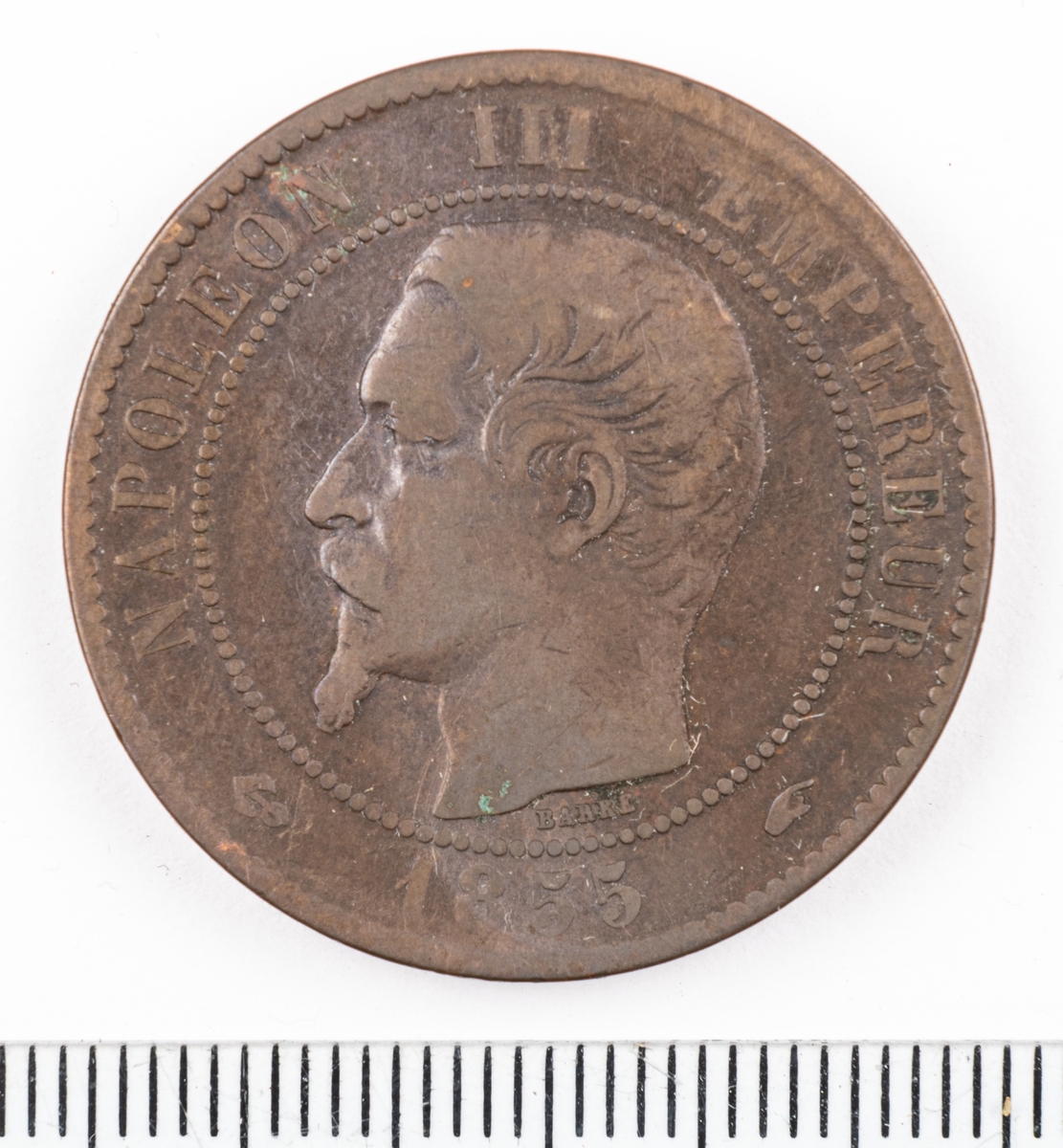 Mynt Frankrike 1853 10 Centimes.