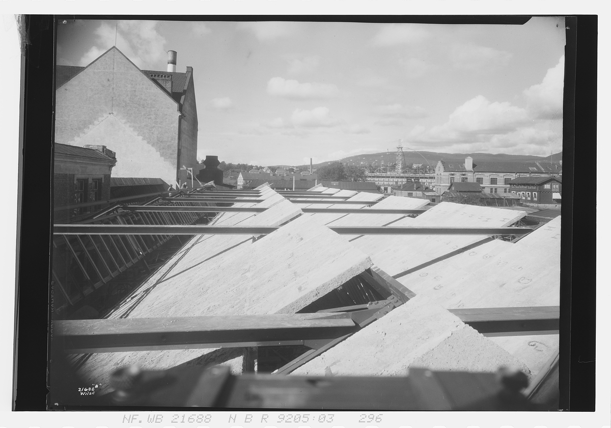 Fra Kristiania cementstøperi. Fotografert 1928.