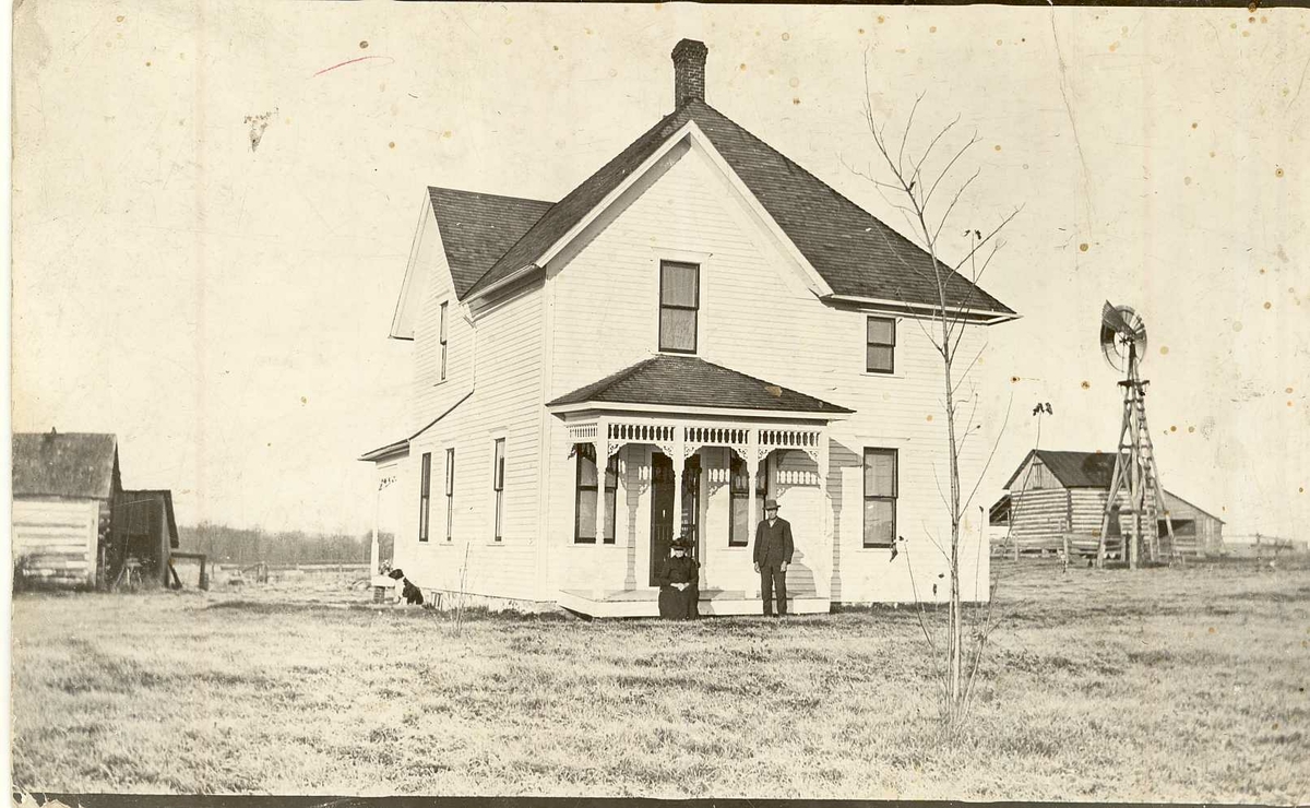 Amerika-kort, farm, tilh Paul Bjørkeng, f 1815, reiste til Amerika 1857