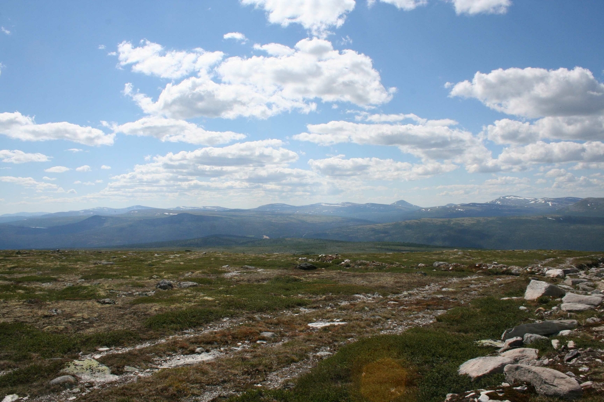 Utsikt, fjell-landskap