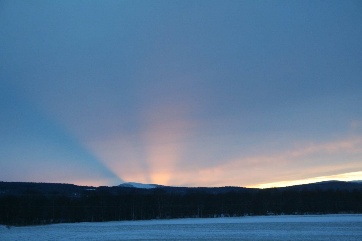 Bjørgan prestegård, solnedgang