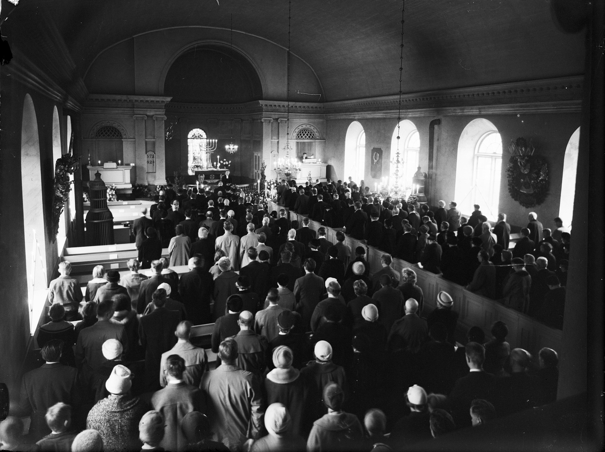 Baron Gustav af Ugglas begravning, Forsmark, Uppland 1960