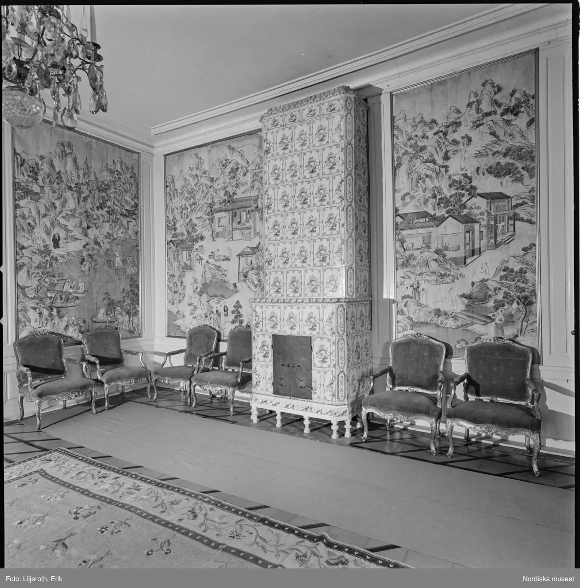 Tyresö slott, interiör, Tyresö socken, Södermanland.