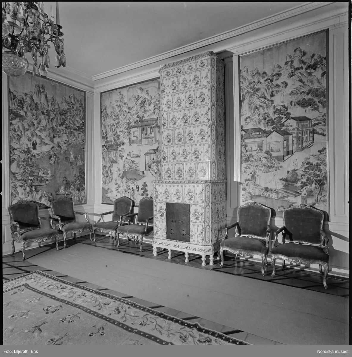 Tyresö slott, interiör, Tyresö socken, Södermanland.