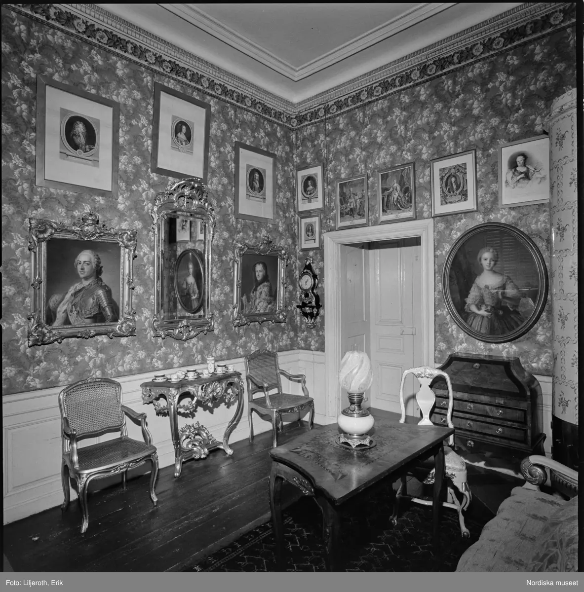 Tyresö slott, interiör, Tyresö socken, Södermanland.