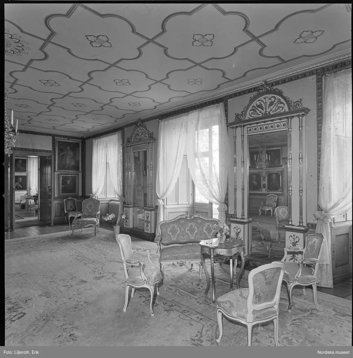 Wibyholm, slott, interiör, Årdala socken, Södermanland.