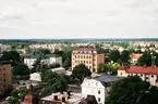 Söder i Växjö sett från Läroverket, 1966.