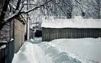 Vinter på Lilla Sandgärdsgatan, Båtsmansbacken i Växjö, 1950-tal