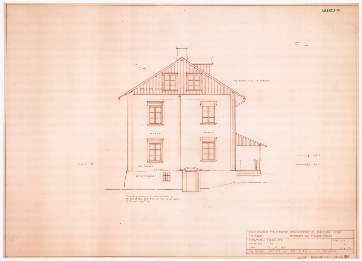 Tegning, bygningstegning.
