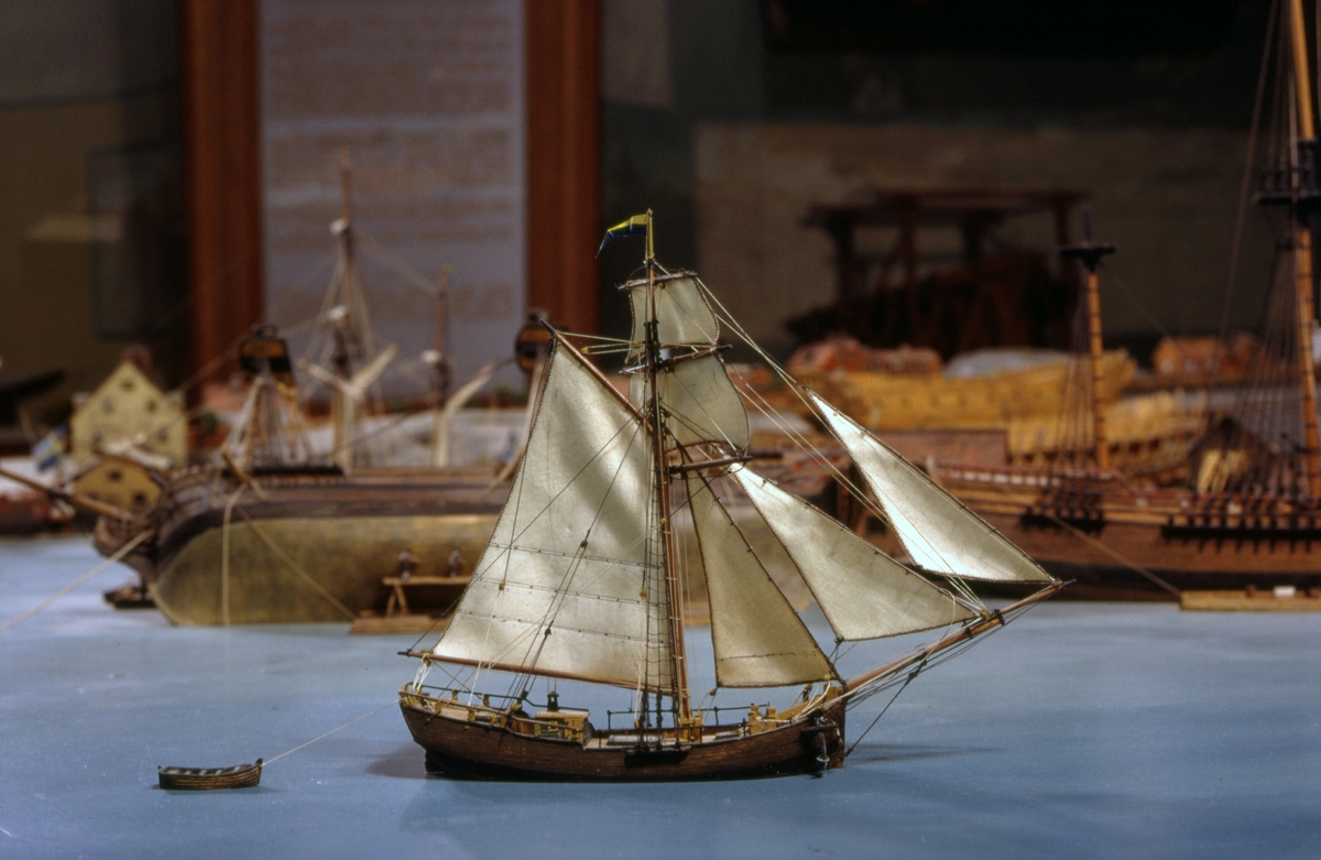 Modell av Södra varvet i Stockholm efter karta daterad 1781.