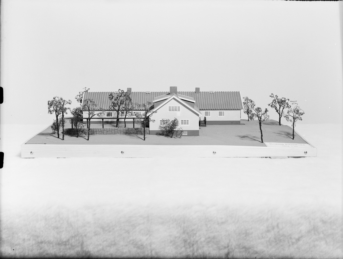 Byggmodell av Östhammars ålderdomshem, Solgården, Östhammar, Uppland