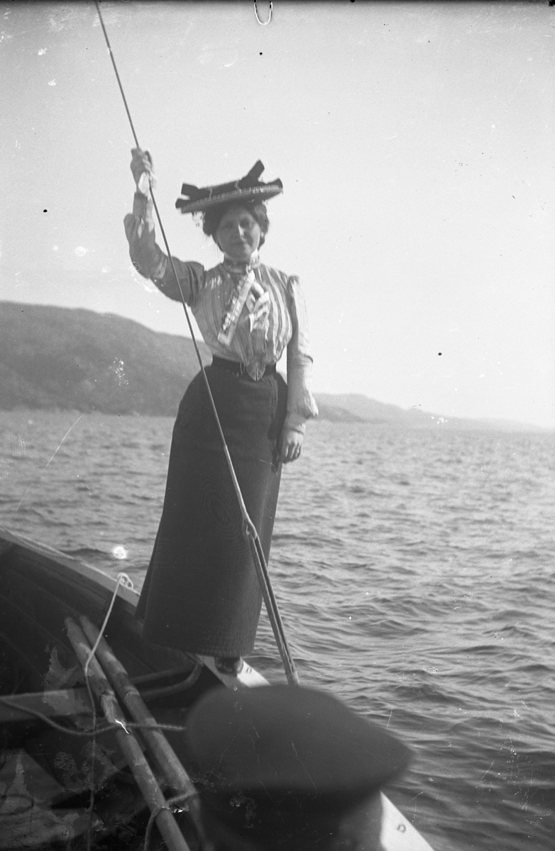 Båt, kvinne,