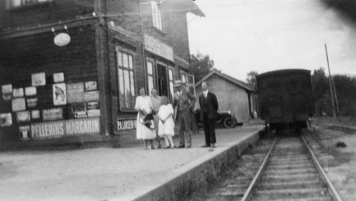 transport, tog, Eidsfoss 3095, jernbanestasjon, Tønsberg - Eidsfossbanen, menn, kvinner