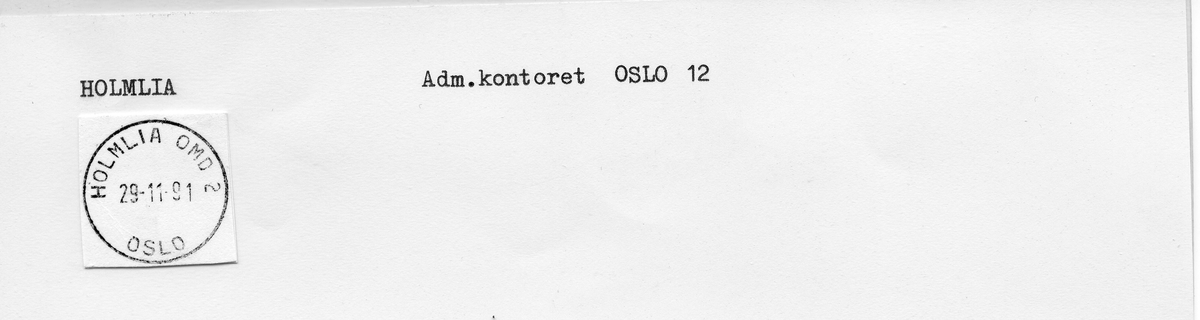 Stempelkatalog Holmlia, Oslo