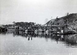 "22/04-1913" Nitriden. Bygging av kaianlegget i full gang. J