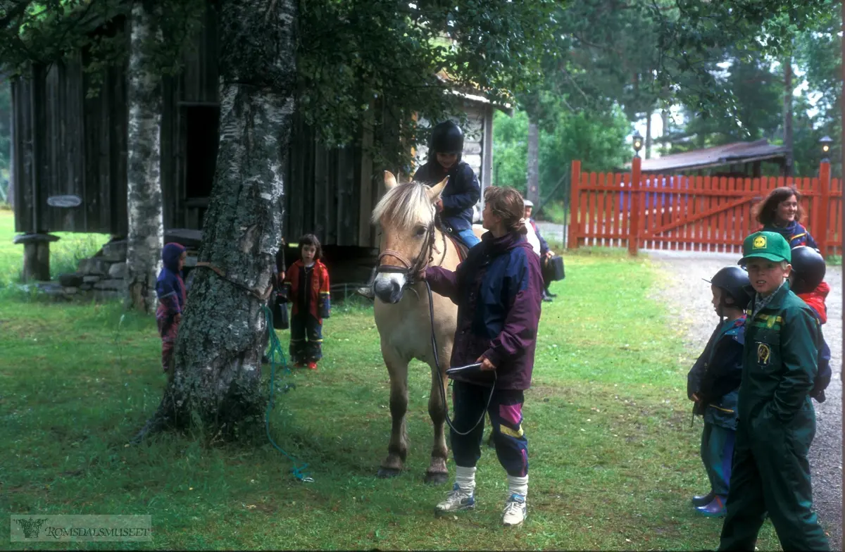 Olsok på Romsdalsmuseet i 1996. .Aktører fra Vistdal bondekvinnelag.