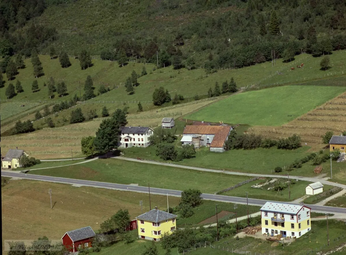 Einhaugen gnr 3/3..Forgrunnen: Bugge sitt hus, Christensens hus.