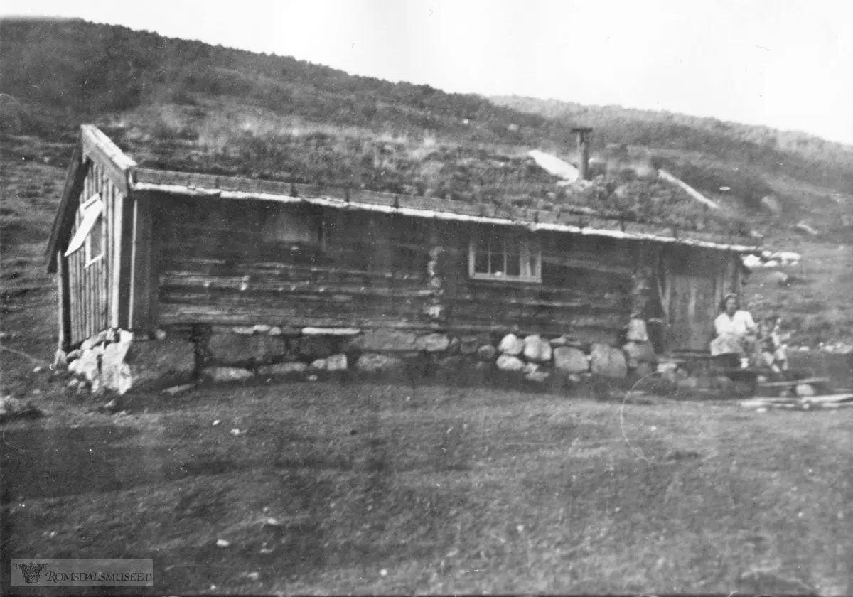 Danielbua (Neråsbua) Kandalen, Eresfjord. (senere flyttet til Romsdalsmuseet.)(Eier: Inger Helene Johnson f. Solemdal, 1913-2006. utlånt av Hein Johnson)