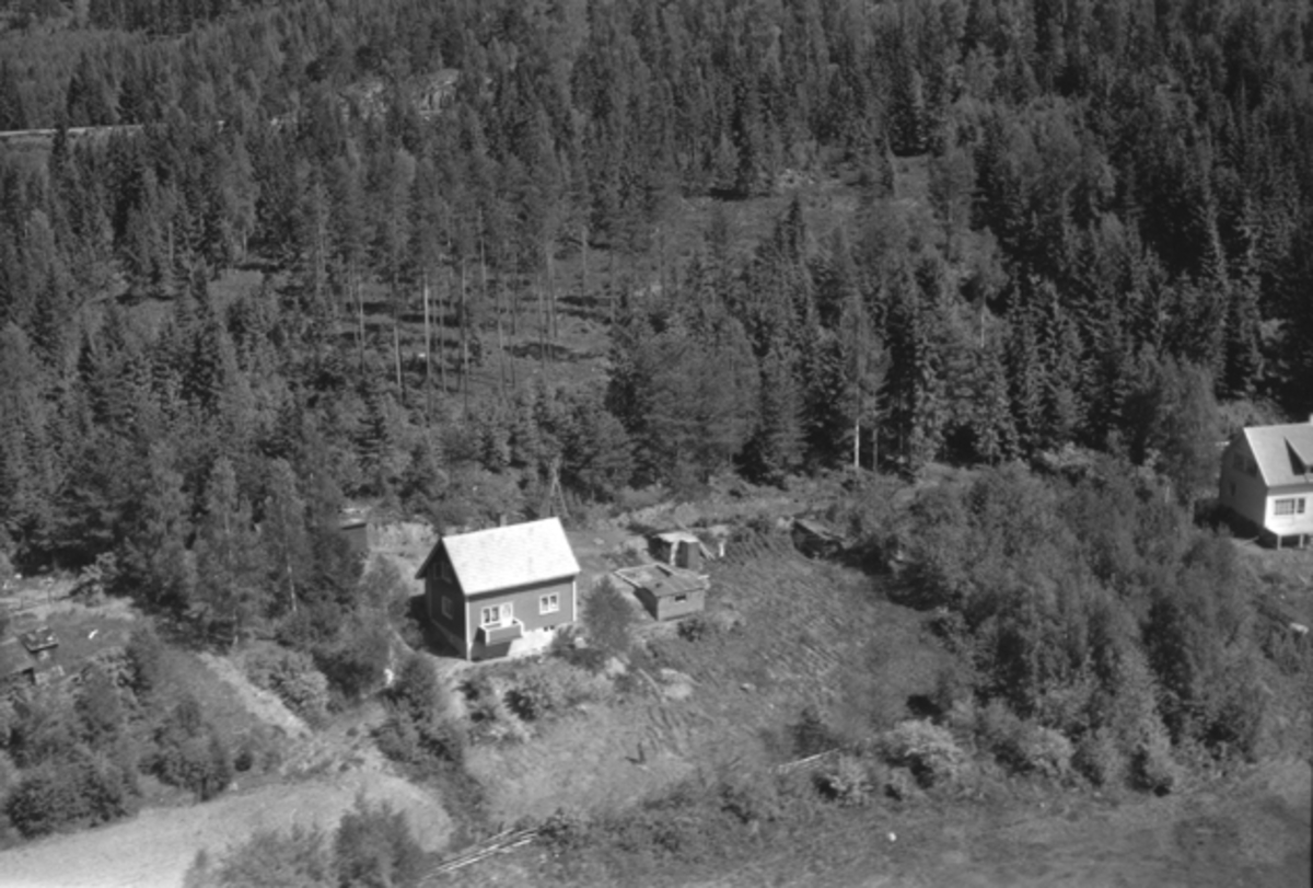 Flyfoto av ukjent bebyggelse, Moelv, Ringsaker.