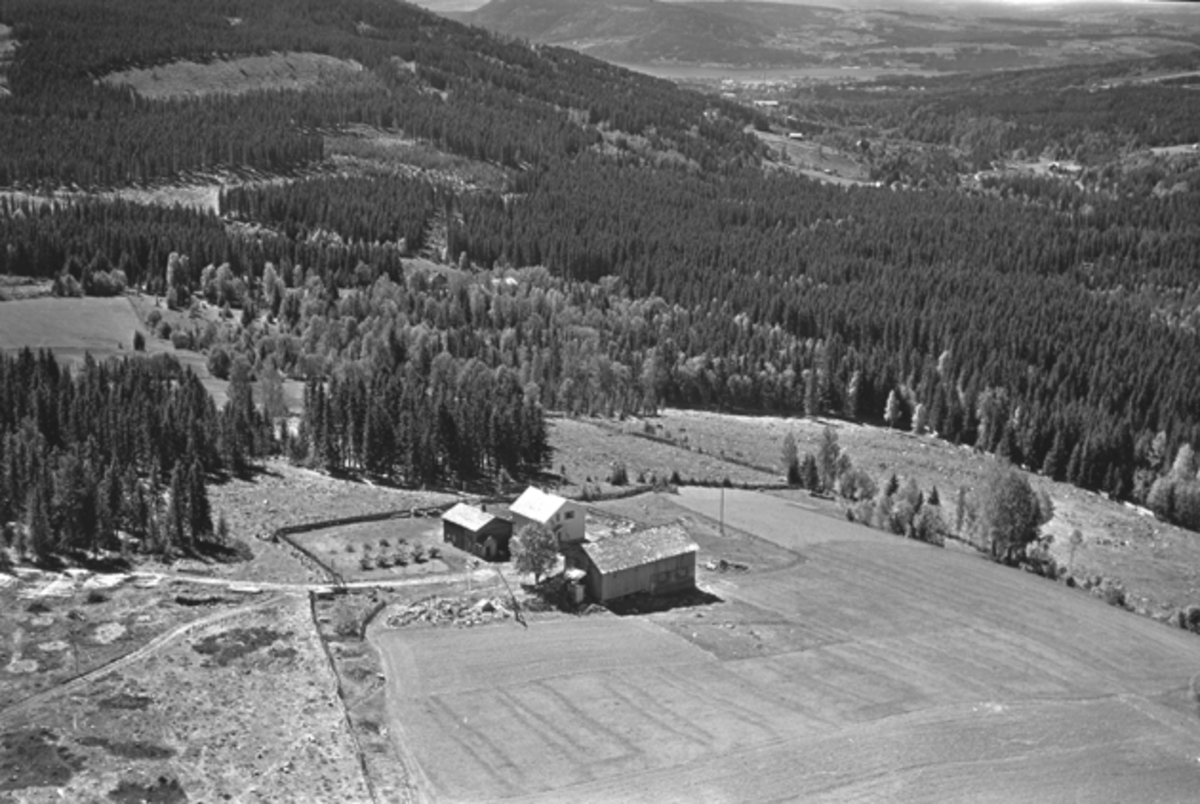 Flyfoto av Granlien, Nybygda, Ringsaker.