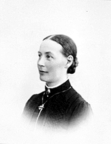 Antonette Dahl f. Berbom (1856-1943). Gift med Lensmann Hans Dahl, først lensmann i Biri, siden i Ringebu