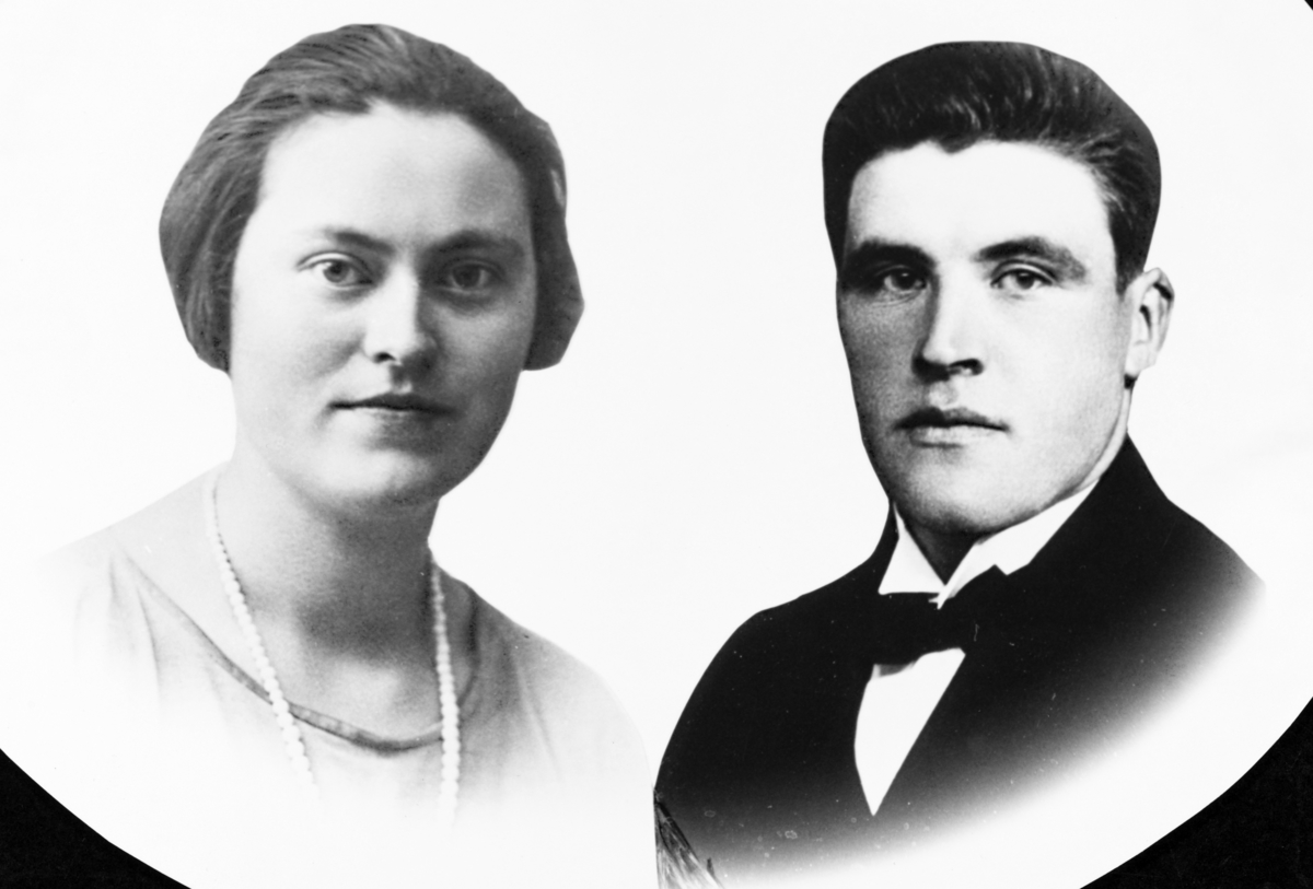 Margit og Laurits Kartomten, portretter 1931. 