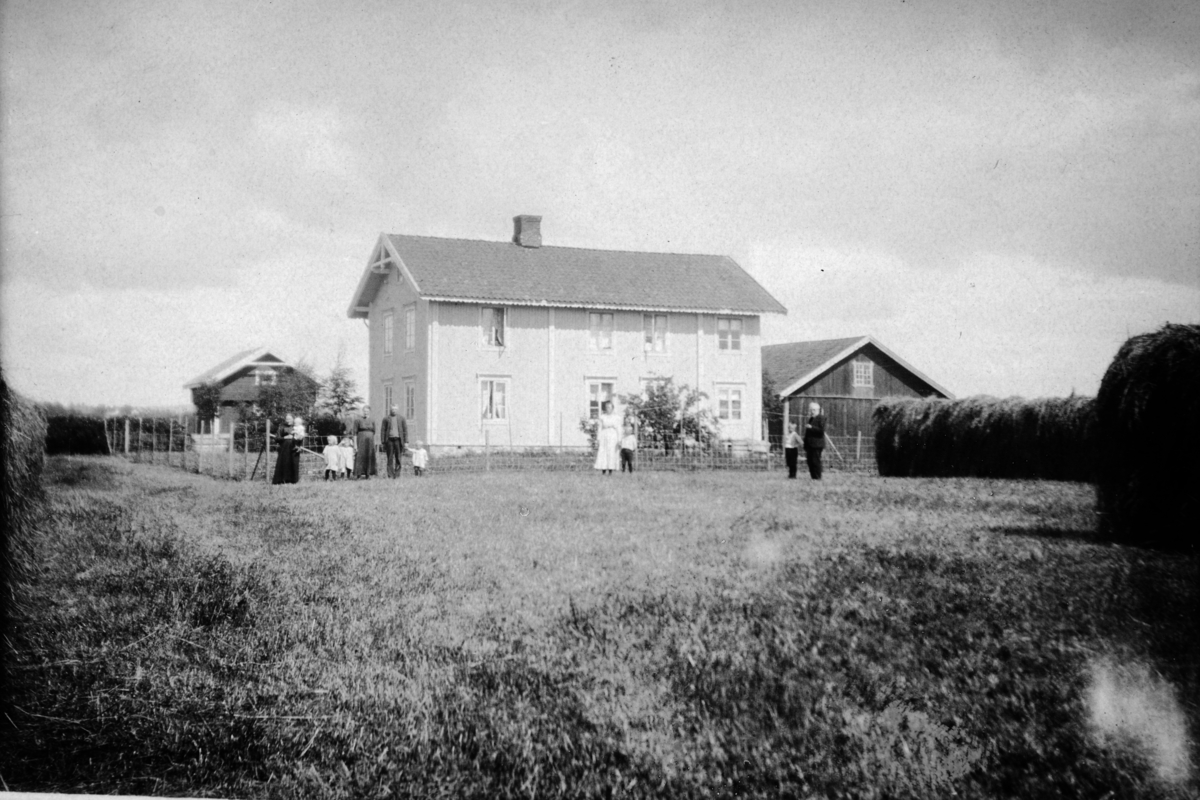 Siggerud i Eidsvoll 1920. Erik Tomter fra Søndre Tomter i Vang kjøpte Siggerud ca 1915. Han var gift med Anne Sveine. De fikk 13 barn som alle vokste opp. 01. 08. 1920. 