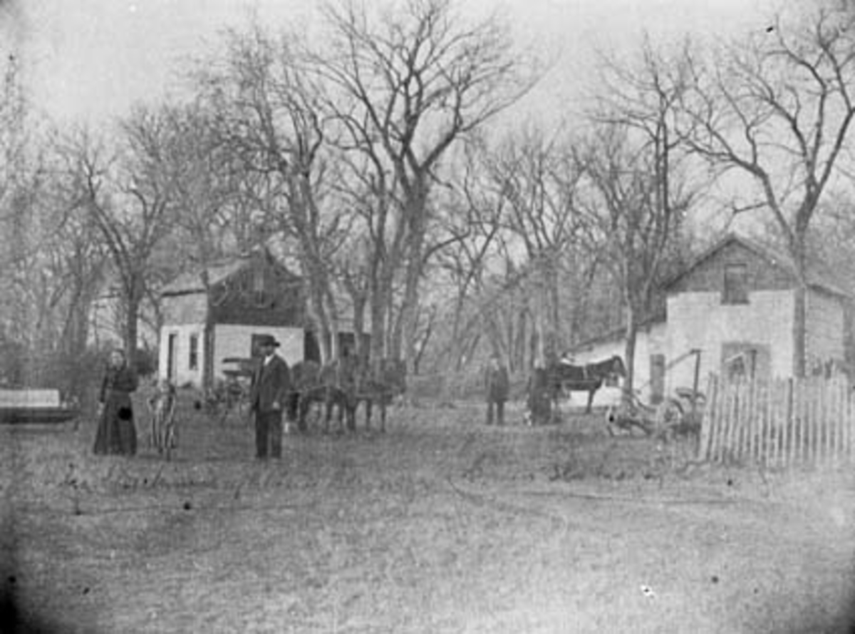 Amerika, Nord-Dakota, Simen Hestnæs fra Stange sin gård, Hestnæs Farm, Mouse River, Vernendrye North Dakota,
