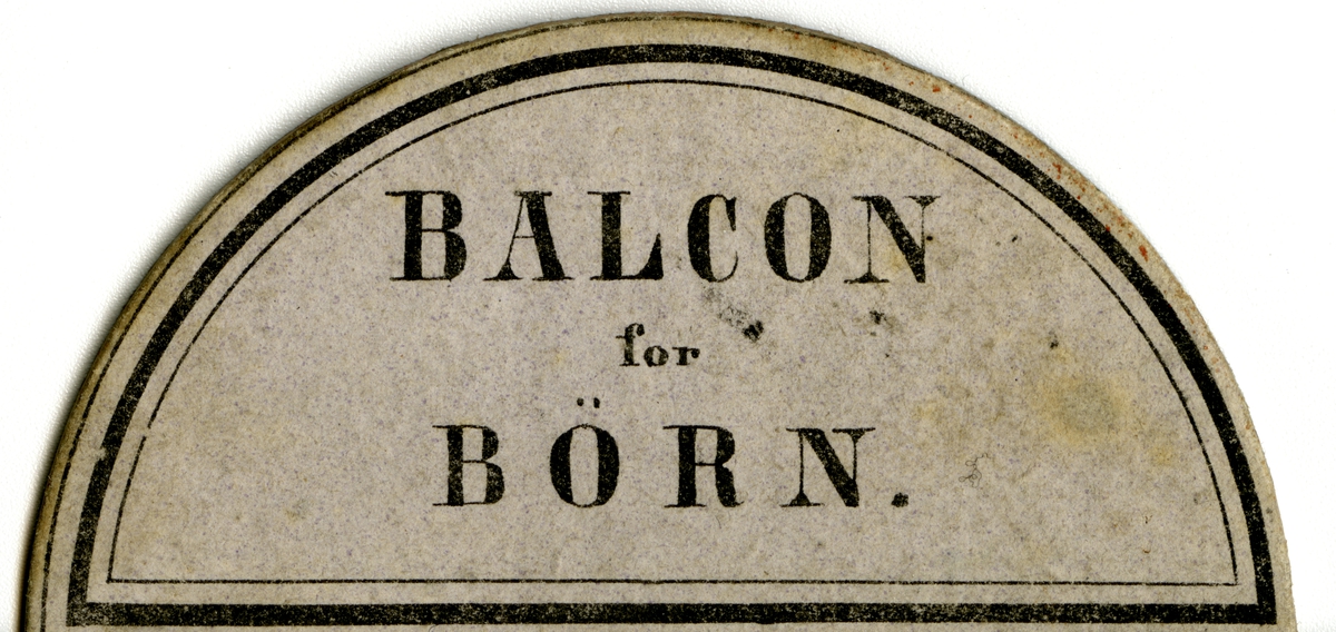 Inngangs- og plassbilletter fra Trondhjems offentlige Theater.