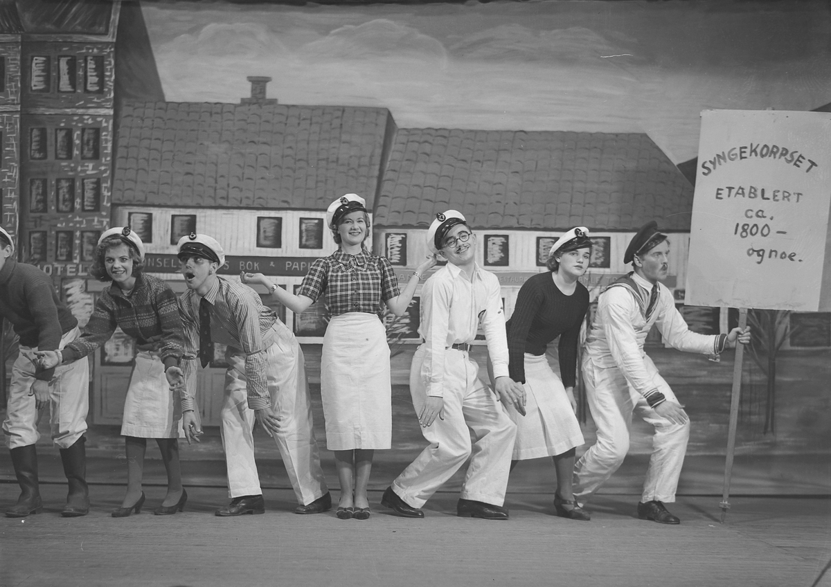 Fra revyen "For fulle seil" 1938 - Trondhjems Seilforening