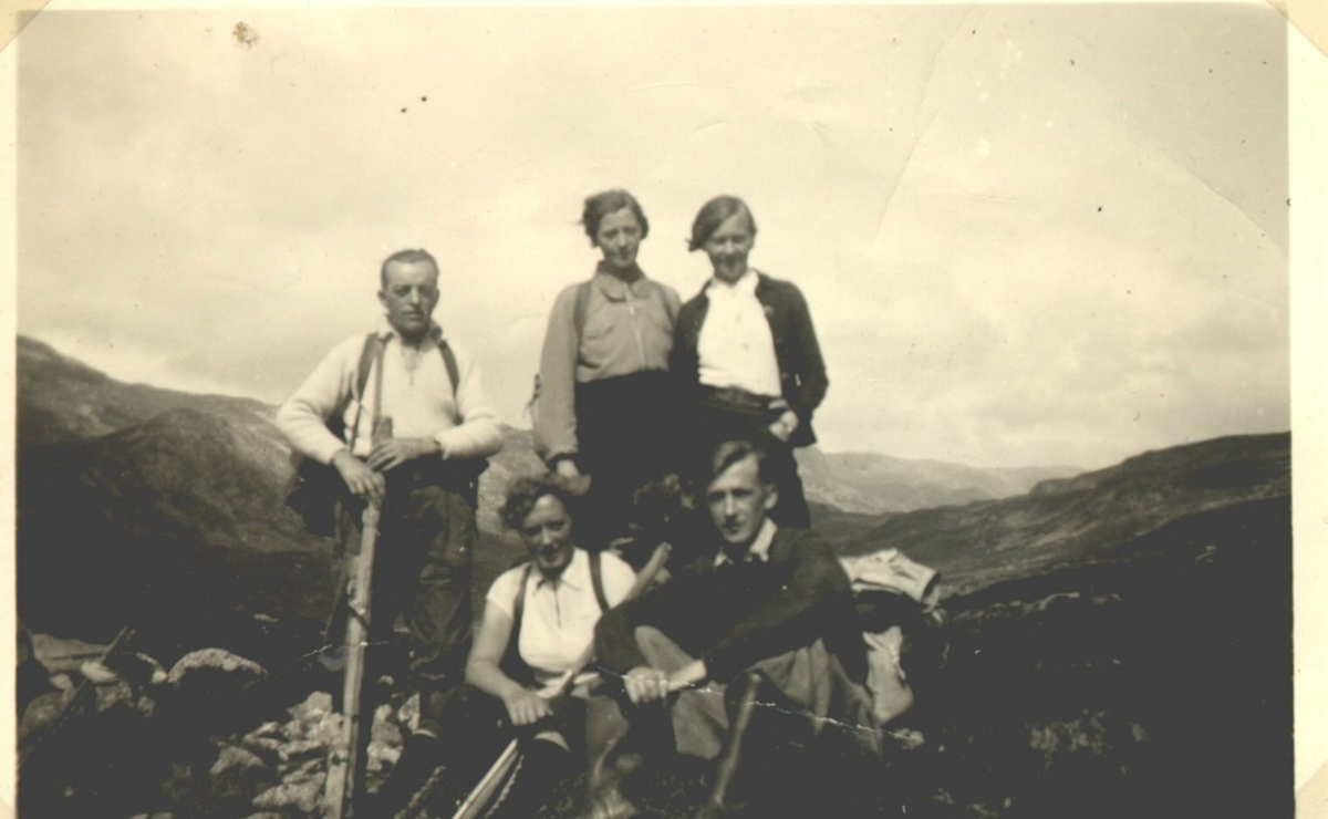 Vener på fjelltur på Hardangervidda i 1941.