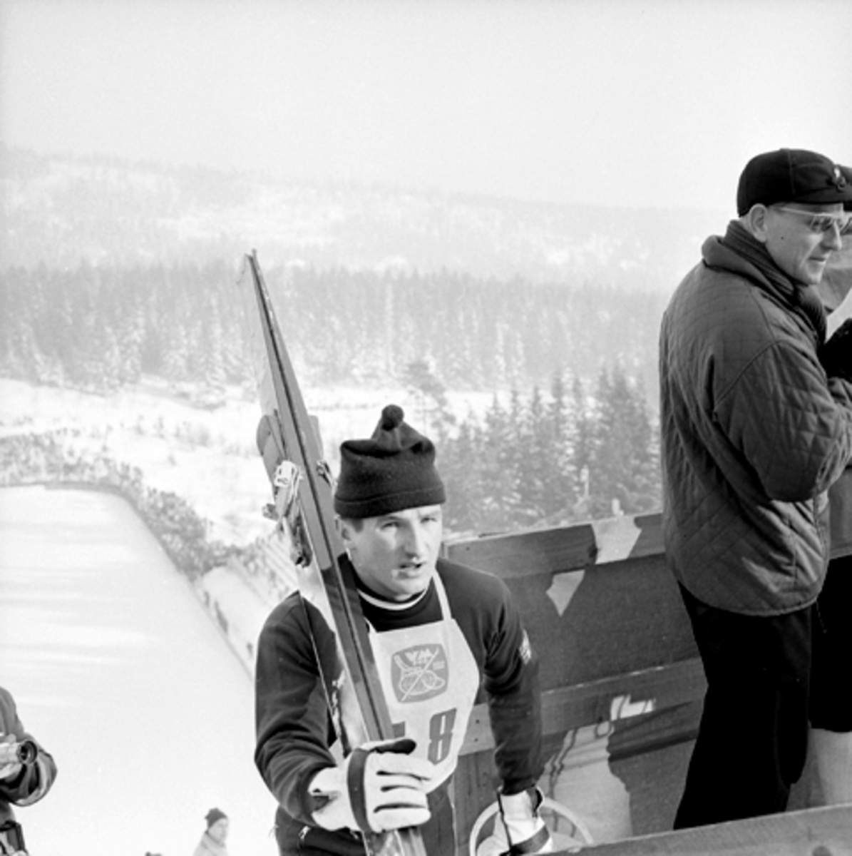 Skihopper Bjørn Wirkola. VM på ski 1966, ski, hopp.