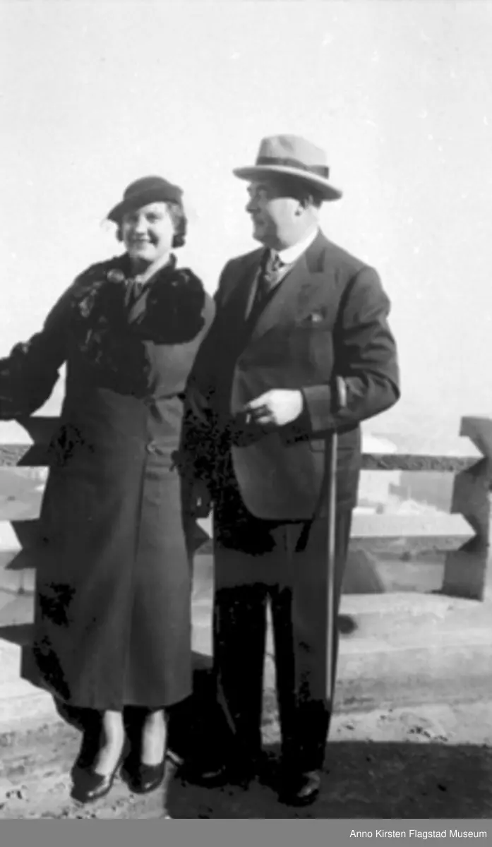 Kirsten Flagstad og hennes ektemann Henry Johansen. Kirsten Flagstad and her husband Henry Johansen. 