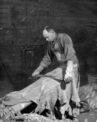 Hamar, Grønnegata 94, O. Kirkebye & Sønner A/S, interiør gar