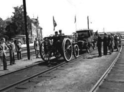 Hamar jernbanestasjon, Jernbanens dag 12.  juni 1949, gammel