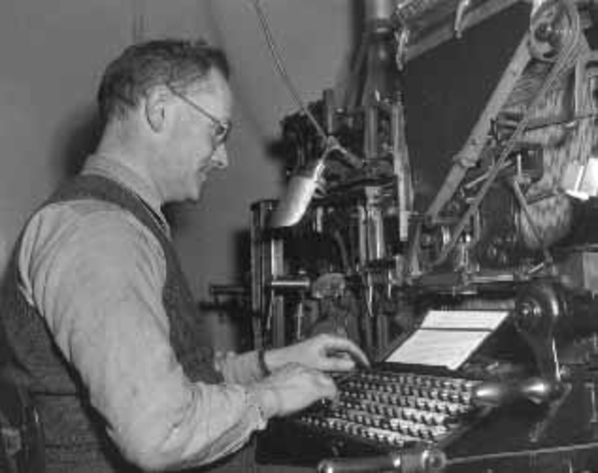 Hamar, Grønnegata 32, Ormsrudgården, Hamar Arbeiderblad, avisproduksjon, 1950,