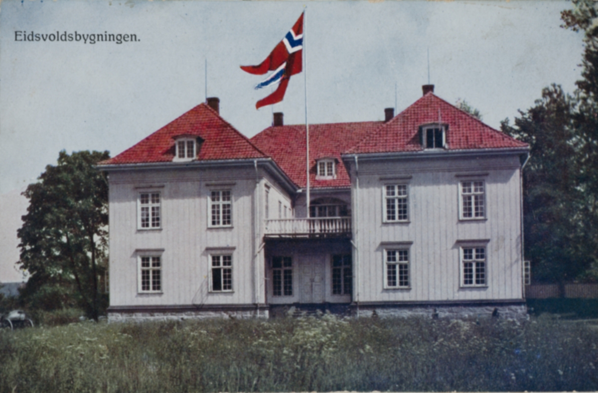Postkort, Eidsvollsbygningen. 